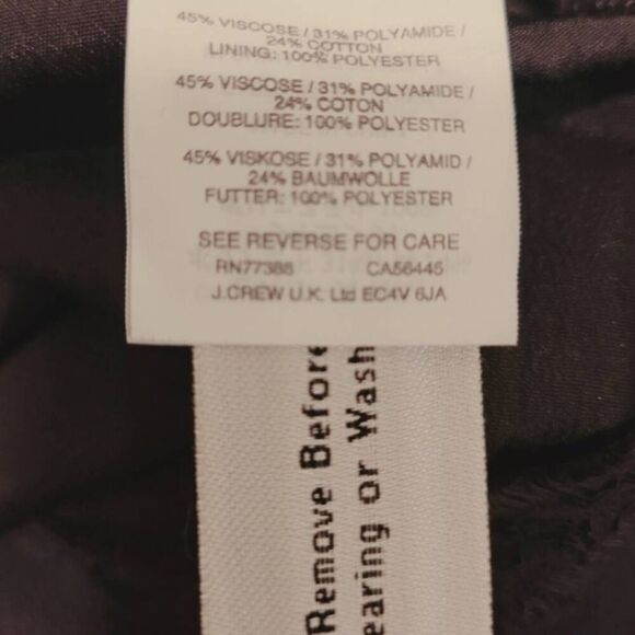 J.Crew Black Lace Overlay Pants Crop Ankle Length Size 4 NWOT - Picture 9 of 14